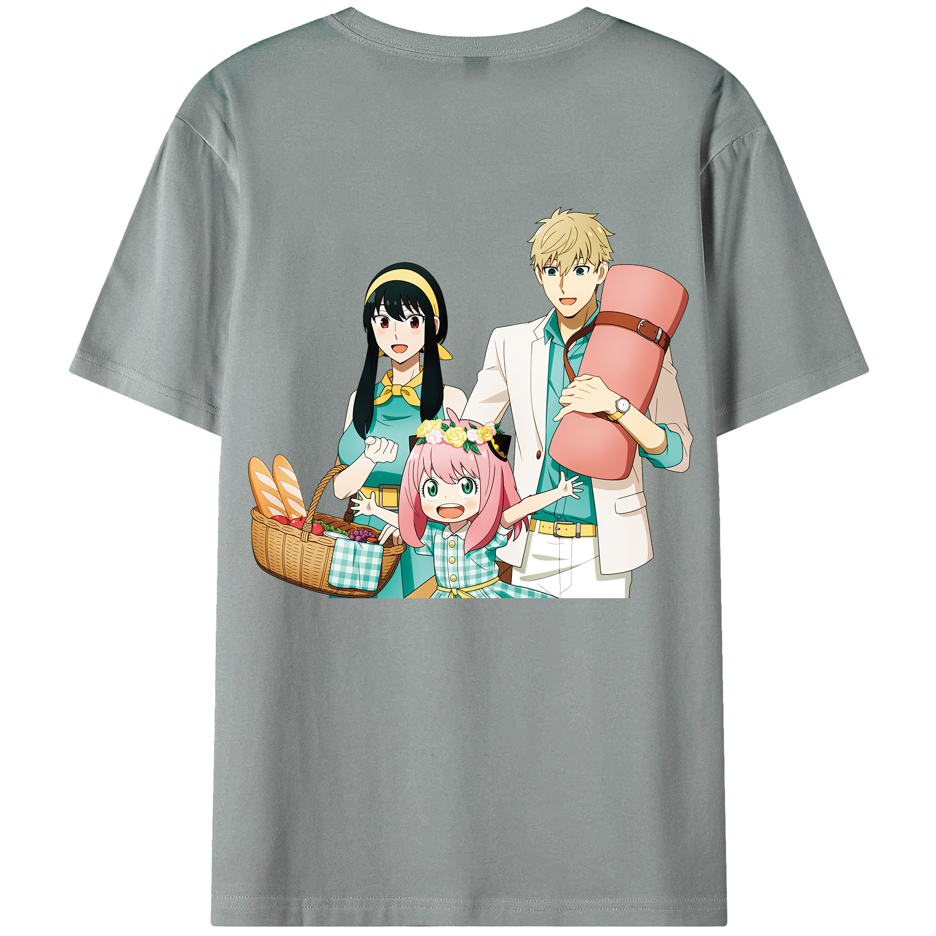 （画像用） SPY×FAMILY间谍家家酒 綿100％ メンズ半袖Tシャツ（バックプリント） 通気性